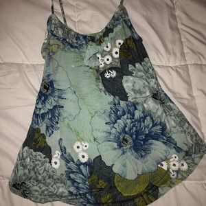 Cute Green and blue Printed tank top. Never worn.